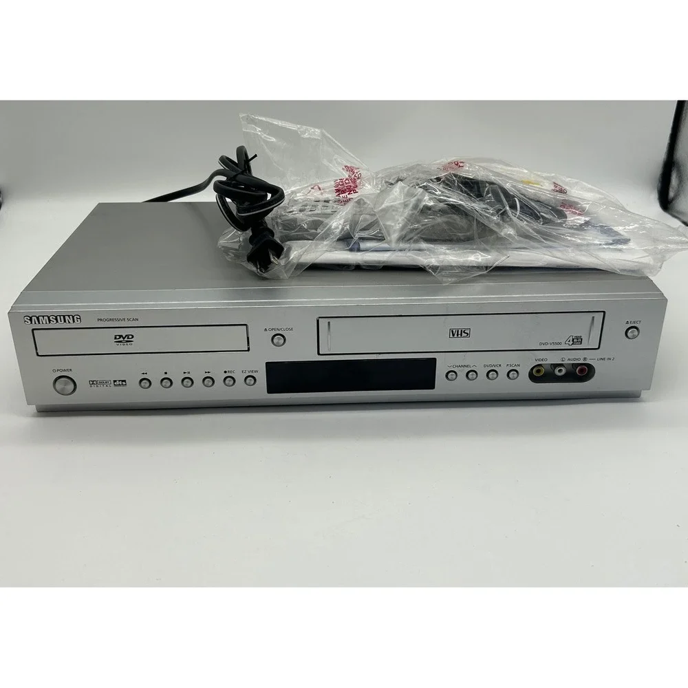 SAMSUNG DVD-V5500 VCR DVD COMBO VHS PLAYER RECORDER TESTED W/REMOTE and Manual